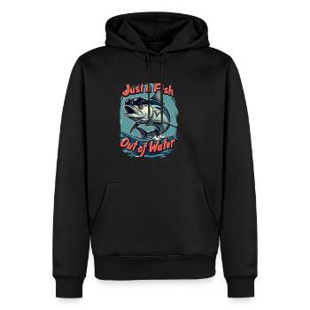 Croisière - Sweat à capuche Premium bio Homme - noir - Devant - Nico (187cm)