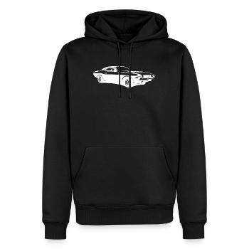 Sportwagen - Männer Premium Bio Hoodie - Schwarz - Vorne - Nico (187cm)