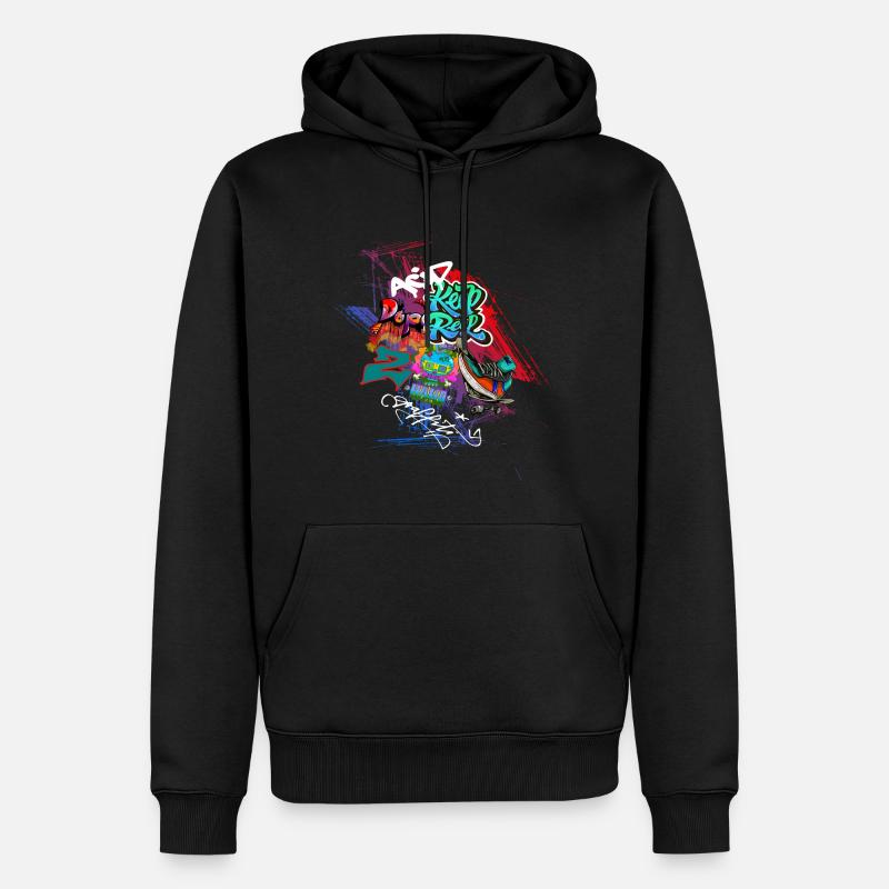 Graffiti Design - Männer Premium Bio Hoodie - Schwarz