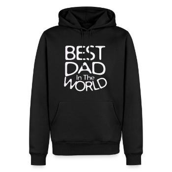 Bester Vater der Welt - Männer Premium Bio Hoodie - Schwarz - Vorne - Nico (187cm)