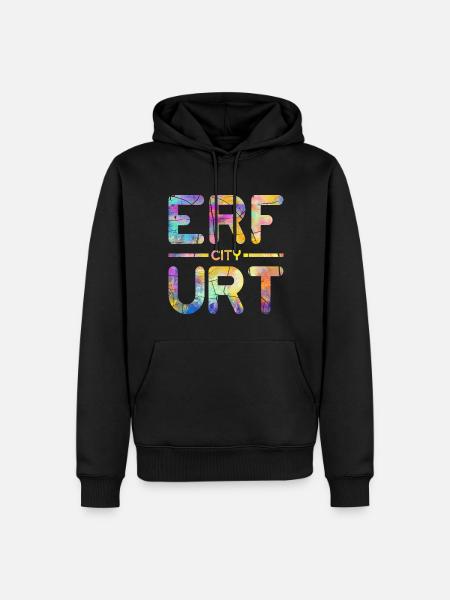 Erfurt City - Männer Premium Bio Hoodie - Schwarz