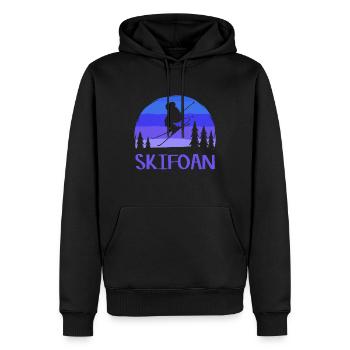 SKI - Sweat à capuche Premium bio Homme - noir - Devant - Nico (187cm)