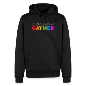 Gaymer LGBT Pride Month, Gamer Gay Rainbow Flag - Männer Premium Bio Hoodie - Schwarz - Vorne - Nico (187cm)