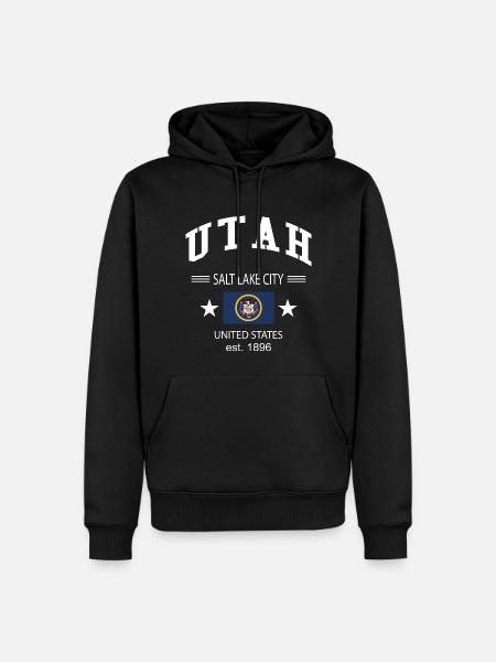 Utah - Men’s Premium Organic Hoodie - black