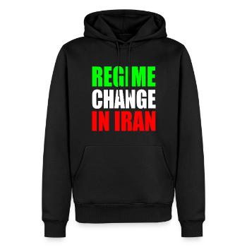 Regime change in iran - Männer Premium Bio Hoodie - Schwarz - Vorne - Nico (187cm)