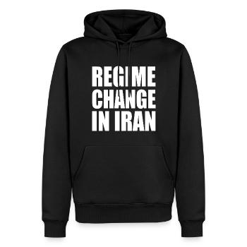 Regime change in iran - Men’s Premium Organic Hoodie - black - Front - Nico (187cm)