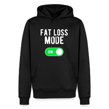 Mode de perte de graisse ON Entraînement de poids de musculation - Sweat à capuche Premium bio Homme - noir - Devant - Nico (187cm)