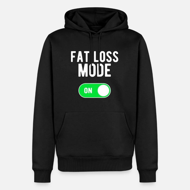 Fettabbau-Modus EIN Bodybuilding-Gewichte-Training - Männer Premium Bio Hoodie - Schwarz