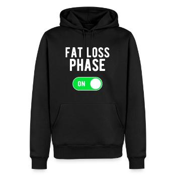 Phase de perte de graisse ON Entraînement de poids de musculation - Sweat à capuche Premium bio Homme - noir - Devant - Nico (187cm)