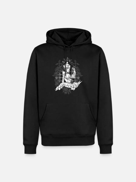 The white lady - Men’s Premium Organic Hoodie - black