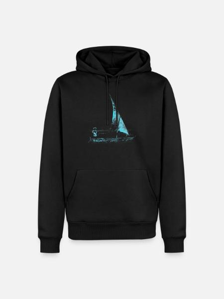 Segelboot - Männer Premium Bio Hoodie - Schwarz
