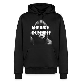 Monkey Business - Gorilla - Männer Premium Bio Hoodie - Schwarz - Vorne - Nico (187cm)