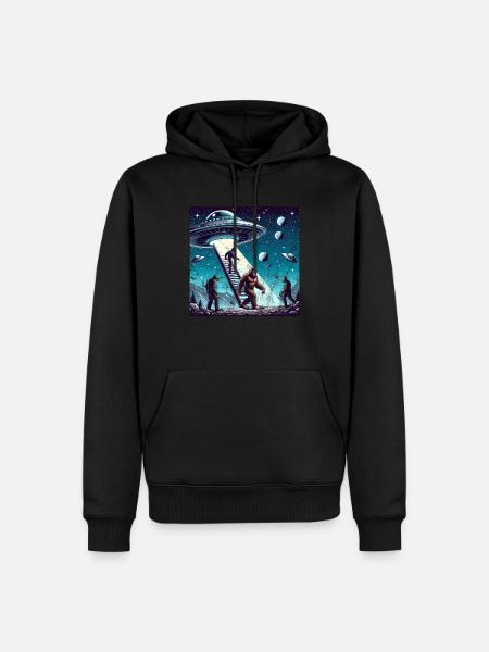 UFO BIGFOOT - Men’s Premium Organic Hoodie - black