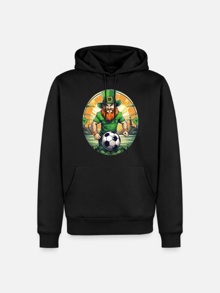 St. Patrick's Day Shamrock Football - Men’s Premium Organic Hoodie - black
