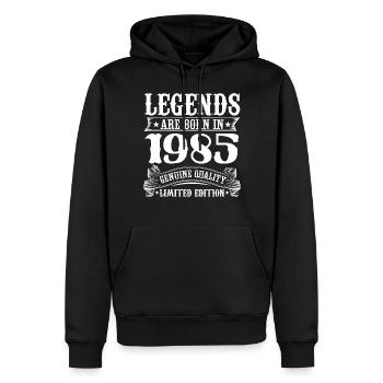 Legends are born in 1985 Birthday 40 Years - Männer Premium Bio Hoodie - Schwarz - Vorne - Nico (187cm)