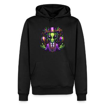 Mardi Gras Alien - Männer Premium Bio Hoodie - Schwarz - Vorne - Nico (187cm)