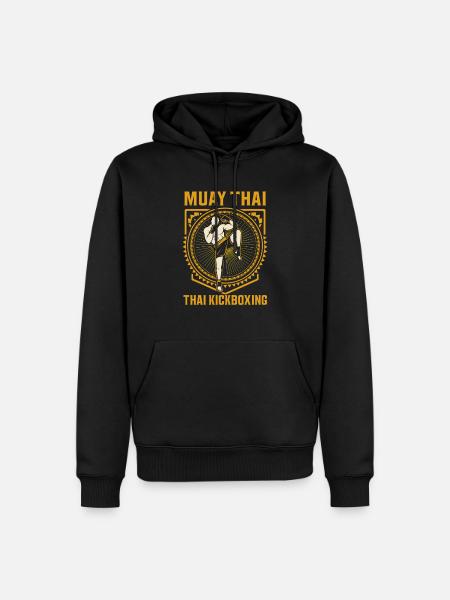 Muay Thai Kickboxing - Men’s Premium Organic Hoodie - black