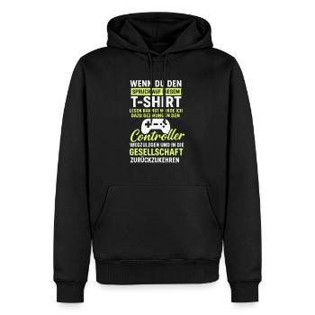 Controller Gaming Spruch - Männer Premium Bio Hoodie - Schwarz - Vorne - Nico (187cm)