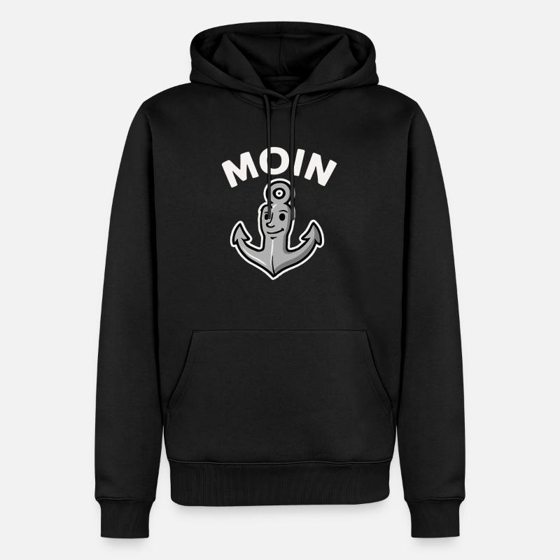 Moin Anker - Sweat à capuche Premium bio Homme - noir
