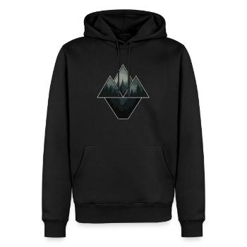 Wald Natur Liebhaber - Männer Premium Bio Hoodie - Schwarz - Vorne - Nico (187cm)