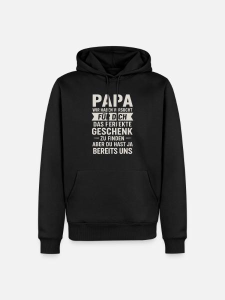 Daddy has already us. - Men’s Premium Organic Hoodie - black