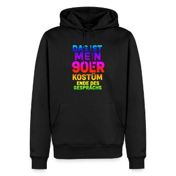 Mein90er Kostüm - Männer Premium Bio Hoodie - Schwarz - Vorne - Nico (187cm)