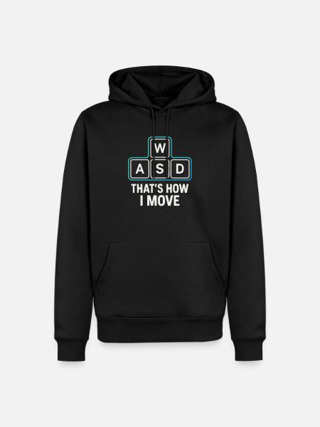 WASD – Gamer Move - Men’s Premium Organic Hoodie - black
