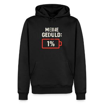 Patience 1 Percent - Chemise drôle de batterie - Sweat à capuche Premium bio Homme - noir - Devant - Nico (187cm)