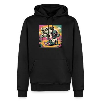 Cactus Vibes Only - Men’s Premium Organic Hoodie - black - Front - Nico (187cm)