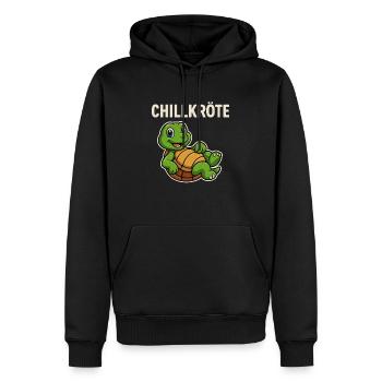 Chill Toad Turtle - Funny Turtle - Men’s Premium Organic Hoodie - black - Front - Nico (187cm)