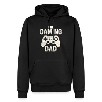 The Gaming Dad Retro Controller - Männer Premium Bio Hoodie - Schwarz - Vorne - Nico (187cm)