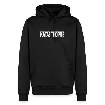 Chemise de déclaration de catastrophe avec humour - Sweat à capuche Premium bio Homme - noir - Devant - Nico (187cm)