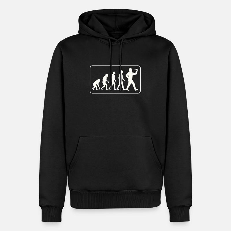 Evolution Dart - Men’s Premium Organic Hoodie - black