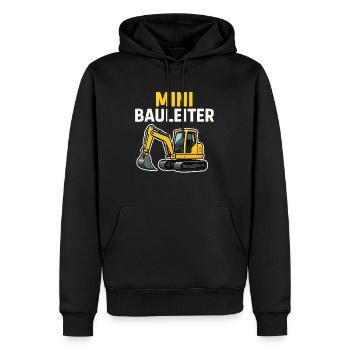 Bauleiter – Bagger Kinder Shirt - Männer Premium Bio Hoodie - Schwarz - Vorne - Nico (187cm)