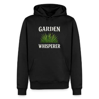 The Garden Whisperer – Conception de jardin amusante - Sweat à capuche Premium bio Homme - noir - Devant - Nico (187cm)