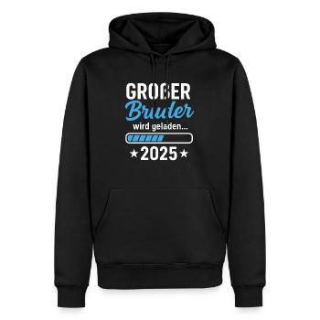 Big Brother Will Be Loaded 2025 – Grossesse - Sweat à capuche Premium bio Homme - noir - Devant - Nico (187cm)