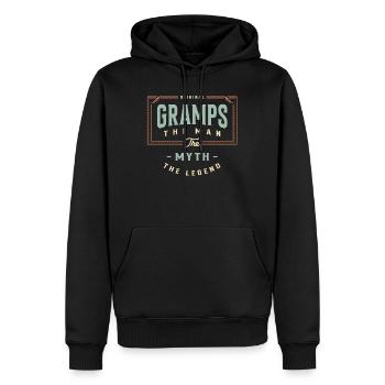 Gramps Der Mann Der Mythos Die Legende Opa - Männer Premium Bio Hoodie - Schwarz - Vorne - Nico (187cm)