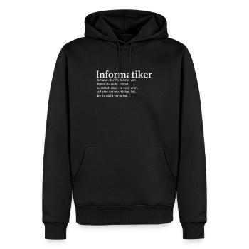 Computer scientist definition funny - Men’s Premium Organic Hoodie - black - Front - Nico (187cm)