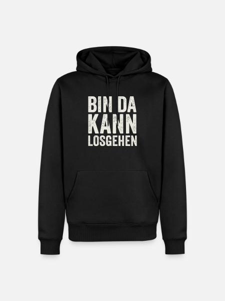 I'm Here – Let's Go Shirt - Men’s Premium Organic Hoodie - black
