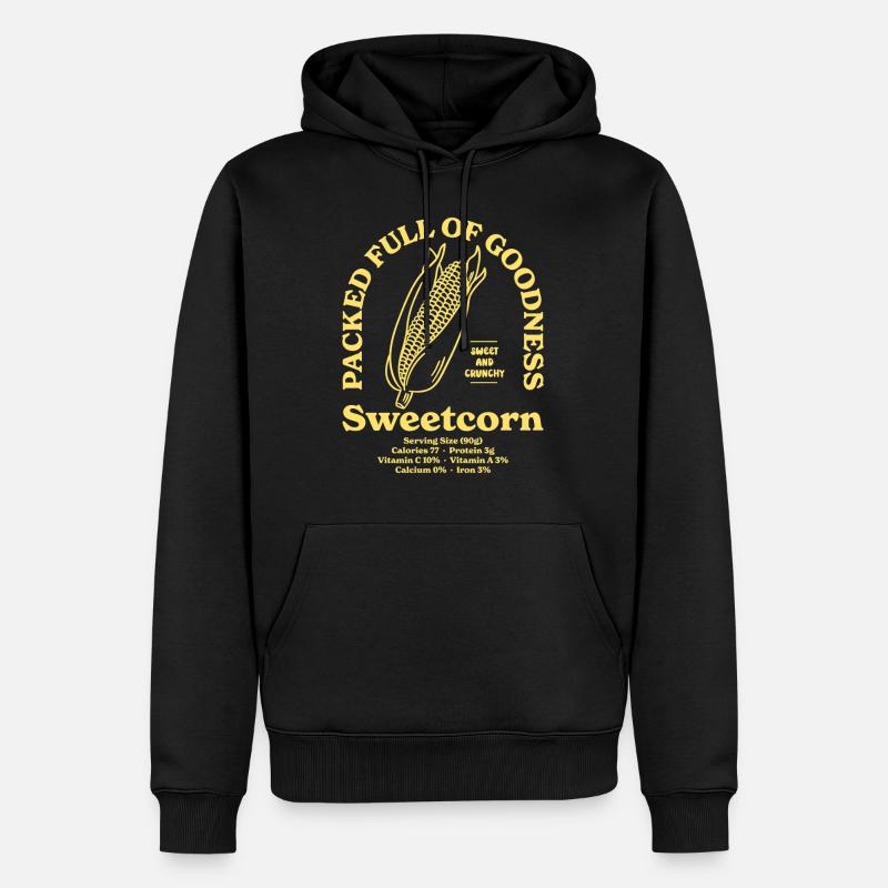 Maïs doux nutritionnel - Sweat à capuche Premium bio Homme - noir