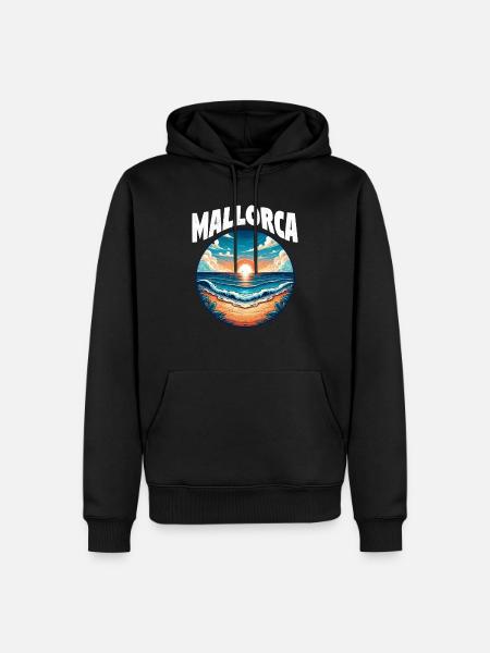 Mallorca Beach Sunset - Men’s Premium Organic Hoodie - black