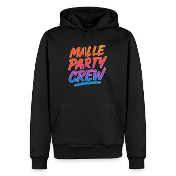 Malle Party Crew – Chemise de groupe - Sweat à capuche Premium bio Homme - noir - Devant - Nico (187cm)