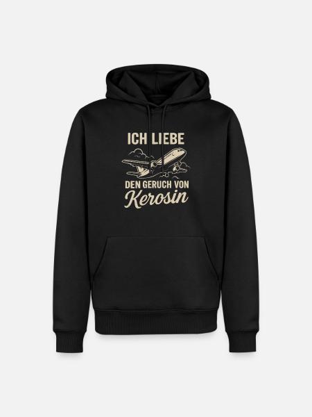 J’adore l’odeur du kérosène - Sweat à capuche Premium bio Homme - noir
