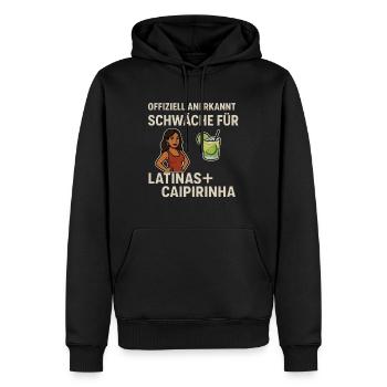 Schwäche für Latinas & Caipirinha - Männer Premium Bio Hoodie - Schwarz - Vorne - Nico (187cm)