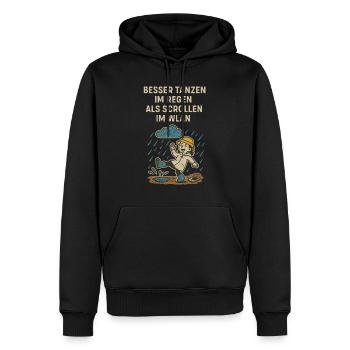 Tanzen Natur Freude Spruch - Männer Premium Bio Hoodie - Schwarz - Vorne - Nico (187cm)