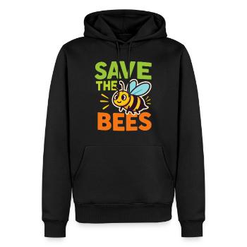 Save the Bees Bienen Schutz - Männer Premium Bio Hoodie - Schwarz - Vorne - Nico (187cm)