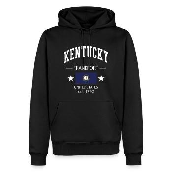 Kentucky - Sweat à capuche Premium bio Homme - noir - Devant - Nico (187cm)