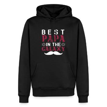 Bester Vater in der Galaxie - Männer Premium Bio Hoodie - Schwarz - Vorne - Nico (187cm)