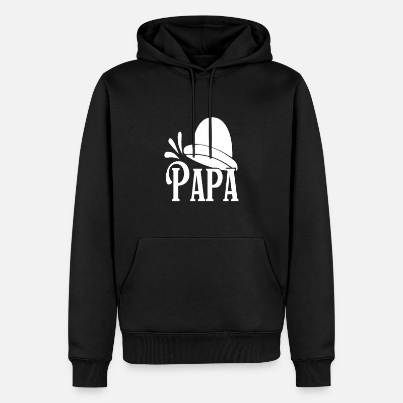 PAPI - Sweat à capuche Premium bio Homme - noir