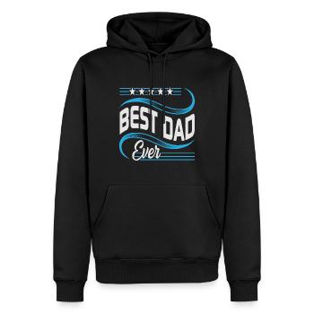 Bester Vater aller Zeiten - Männer Premium Bio Hoodie - Schwarz - Vorne - Nico (187cm)